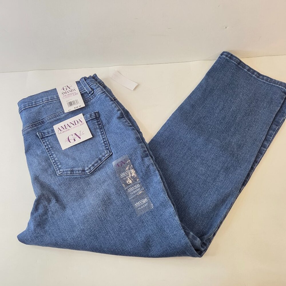 Gloria Vanderbilt Amanda Slimming Stretch Jeans Womens Size 14 Short NWT